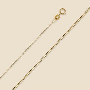 14k Solid Gold Box chain | 0.6 mm thick | 16” long Real Gold chain | Gift |